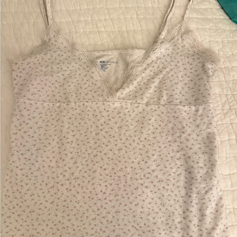 Brandy Melville White Floral Cami